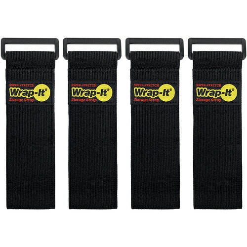 【メール便対応】Wrap-It Storage　配線コード用伸縮性収納ストラップ　12インチ　黒　【品番：704-12B】