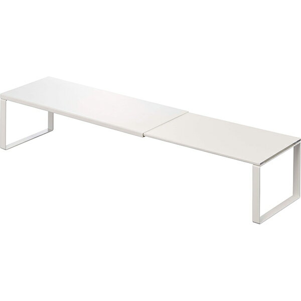 山崎実業 伸縮洗濯機排水口上ラック プレート ホワイト 4903208049696 【品番：04969】●