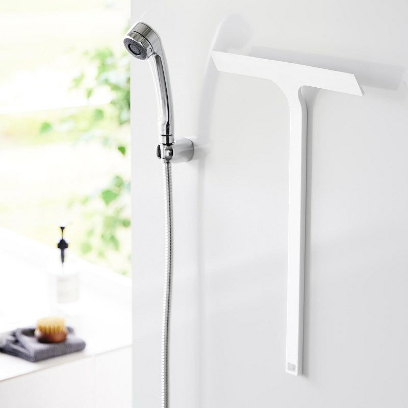 山崎実業　マグネット水切りワイパー タワー ロング ホワイト　【品番：02005】