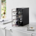 山崎実業 スライド式ピアス&アクセサリーホルダー タワー 3連 ブラック 【品番:02039】