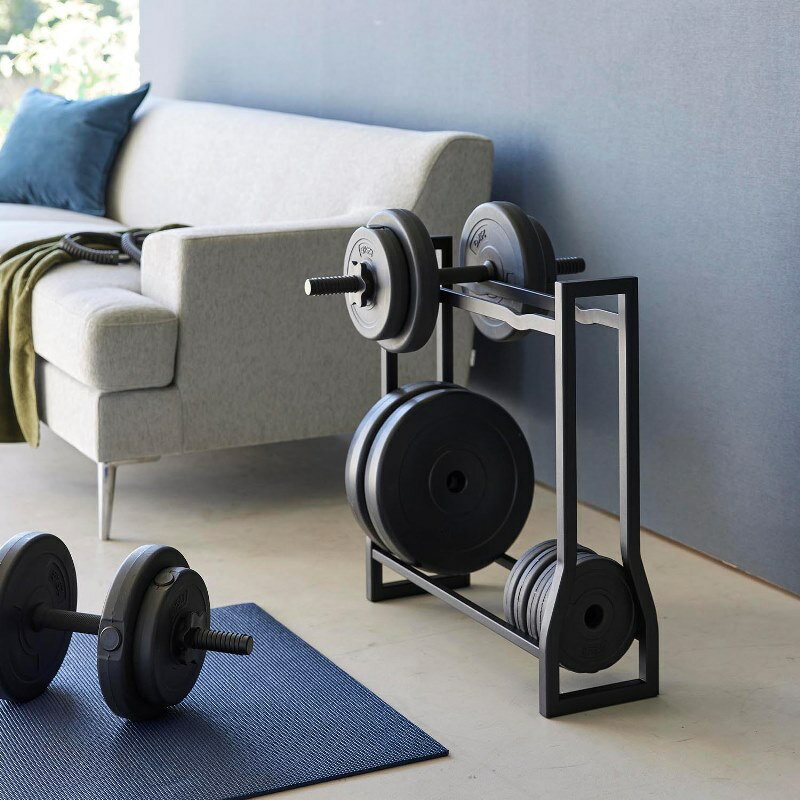 山崎実業　ダンベルラック タワー ブラック 4903208019644　【品番：01964】