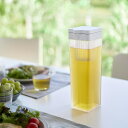 山崎実業 倒して置ける冷水筒 タワー ティーバッグ入れ付き ホワイト 4903208017497 【品番:01749】