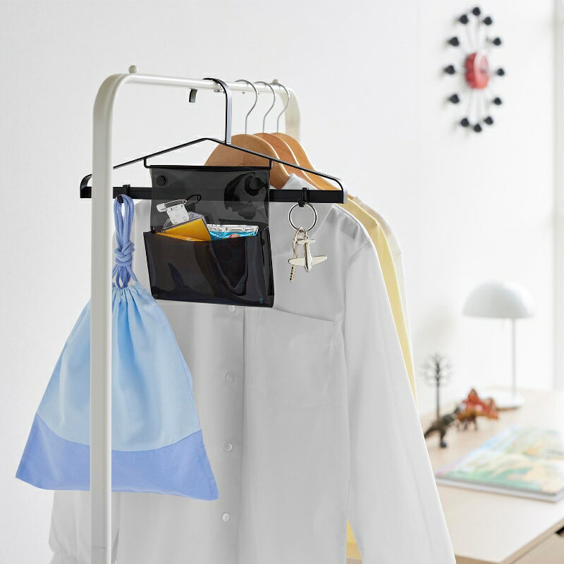 山崎実業 お片付けハンガー タワー ブラック 4903208019187 【品番：01918】