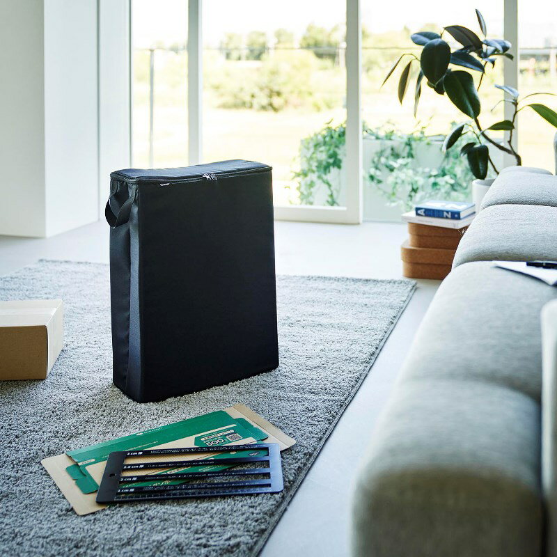 山崎実業　フリマ梱包資材収納ボックス タワー ブラック 4903208047821　【品番：04782】