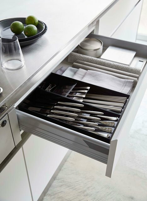 山崎実業　立体斜めカトラリーケース タワー　ブラック　【品番：05414】