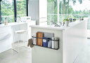山崎実業 キッチンカウンター横収納ラック タワー ブラック 【品番:05477】