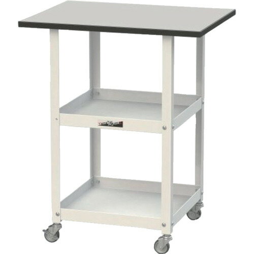 山金工業　ヤマテック　天板付き150ワゴン　RoHS2指令対応塩ビシート天板　W600×D450×H738mm　ライトグ..