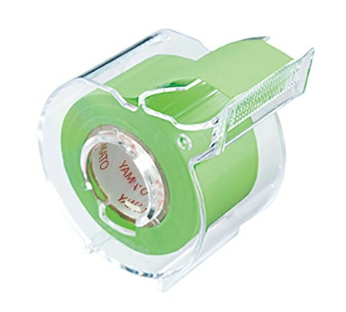 ヤマト　メモックロールテープ 蛍光紙 25mm幅 カッター付（1巻入）　ライム　【品番：SR-25CH-LI】