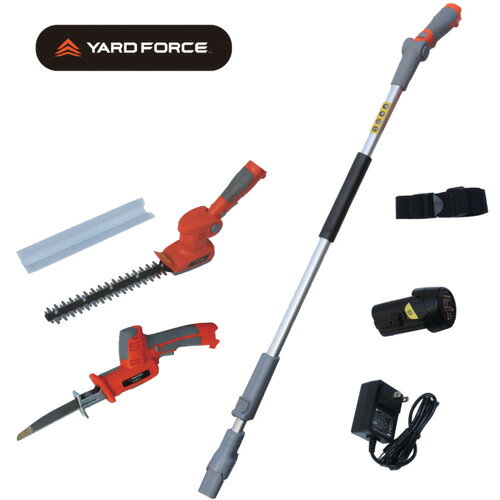Yard Force　ヘッジトリマ・電動のこぎり　12Vコードレス4WAY枝切りツールセット　【品番：LSA30BN-JP】