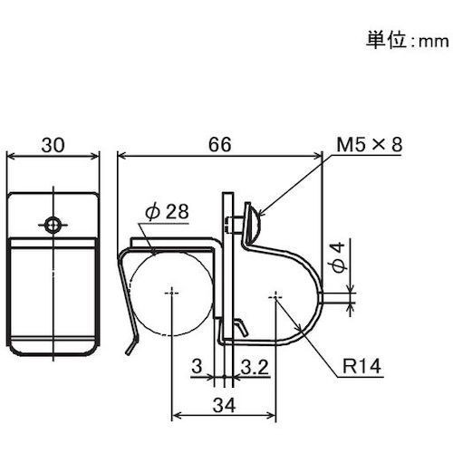 矢崎化工（yazaki）　イレクター　Φ28　はめ込み金具D　EF−1250D　【品番：EF-1250D】