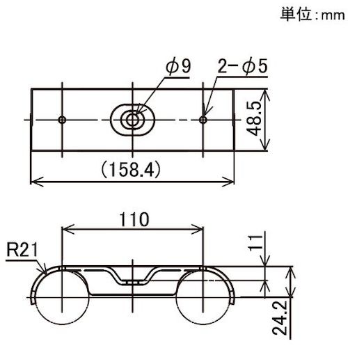 矢崎化工（yazaki）　イレクター　Φ42　キャスター取付け金具　EL−1000D　【品番：...