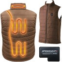 八幡ねじ(YAHATA) プライムダイレクト スピードヒート温熱ベスト メンズ ブラウン M 【品番:4580088865570】(4)