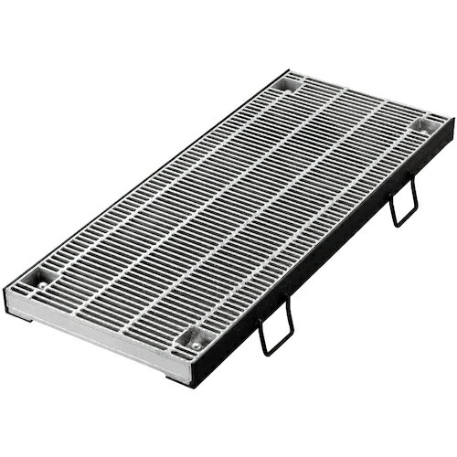 【別途送料あり】淀川製鋼所　ヨドコウ　細目固定式みぞぶた（普及タイプ）　ノンスリップグレーチング（ゴム付）　5KC50h38B−G−F．T14　【品番：5KC50H38B-G-F.T14】□