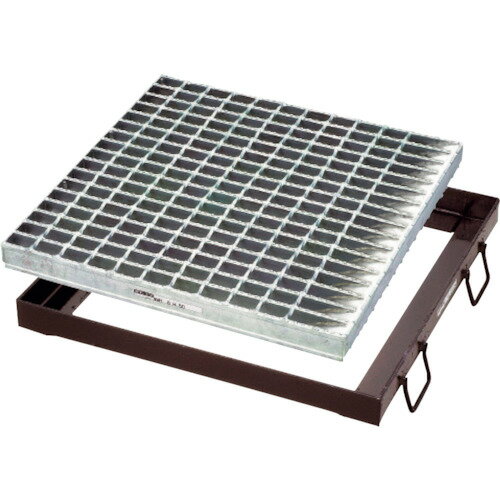 淀川製鋼所　ヨドコウ　越流抑制グレーチング　ヨドウォーターフォールズ　正方形ますぶた（落し込み式）　ノンスリップセーファー　EKW6h55．T20　【品番：EKW6H55.T20】□