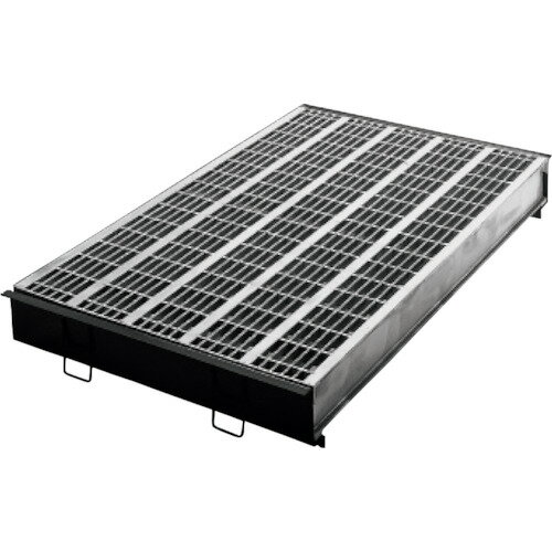 【別途送料あり】淀川製鋼所　ヨドコウ　大型　みぞぶた　ノンスリップグレーチング（ゴム付）　NO13h152F−G．T25　【品番：NO13H152F-G.T25】□(4)