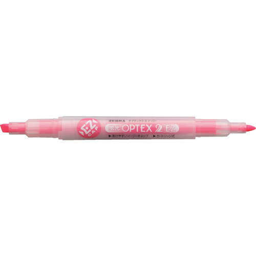 【メール便対応】ゼブラ（ZEBRA）　蛍光ペン　蛍光オプテックス2ーEZ　ピンク　【品番：WKT11-P】