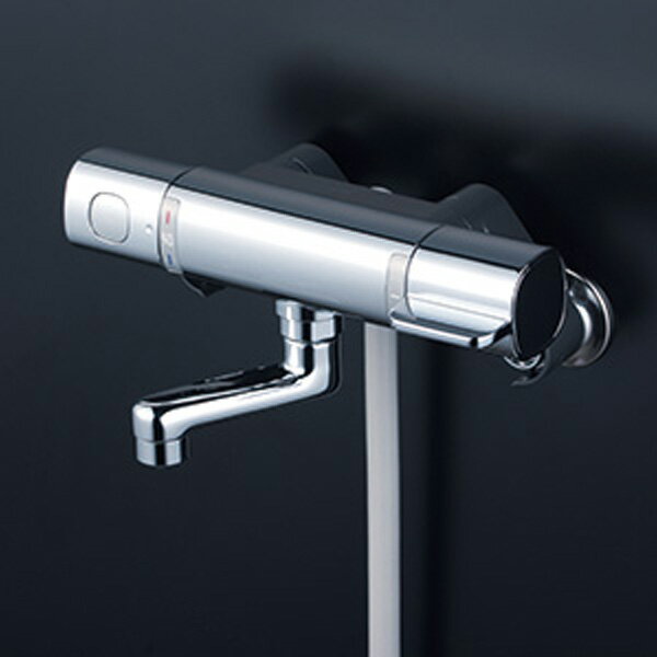 【FTB100KR8T】 浴室水栓 シャワー KVK サーモスタット式 80mmパイプ付