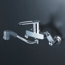 【MSK110KERJFT】 KVK キッチン 楽締め水栓 シングルレバー マルチリフォーム 楽締めソケット付 シャワー付混合水栓 eレバー