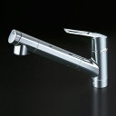 【KM6001JEC2】KVK キッチン用 浄水器内蔵用シングルシャワー付混合栓(eレバー) 上面施工 浄水カートリッジ付