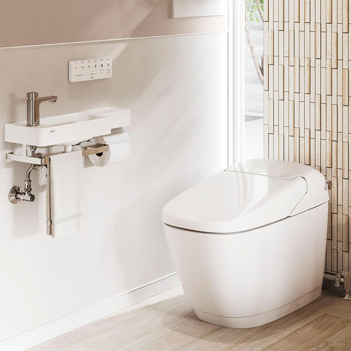 【YBC-X10H+DV-X116H/BW1】リクシル サティスXタイプリトイレ アクアセラミック床排水 (Sトラップ) 一般地・水抜方式・流動方式兼用 BW1(ピュアホワイト) 壁リモコン LIXIL