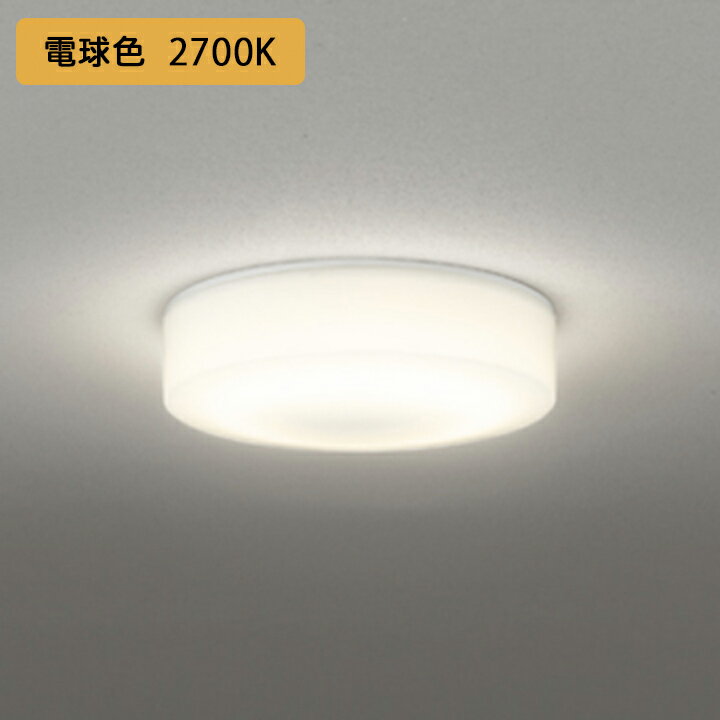 【OG254874R】オーデリック バスルーム 脱衣場薄型・全配光 100W 電球色 白熱灯器具 LED一体型 ・調光器不可 ODELIC