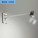 【OG264050NR】オーデリック エクステリア スポットライト LED電球フラット形 白熱灯器具60W相当 マットシルバ 調光器不可 昼白色 ODELIC