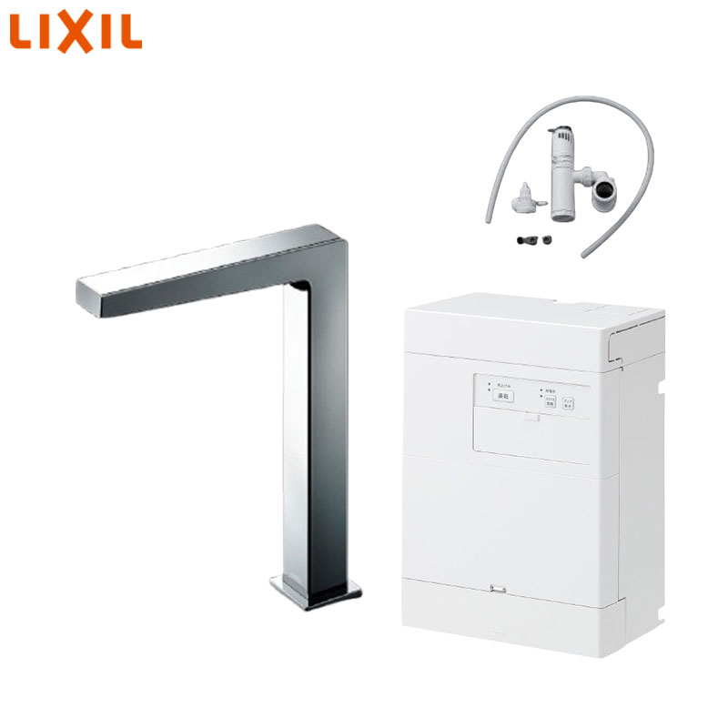 【セット内容】 (1)REAH03B1R ・電気温水器　本体 (2)TLE25008J ・スパウト(自動水栓:コンテンポラリタイプ(角)) (3)RHE710R ・膨張水処理ユニット 【規格・特徴】 「電気温水器」 ・屋内設置型 ・貯湯量:約3L ・電気温水器寸法(mm):幅210×奥行133×高さ297※ケースの凸部を除く ・本体質量(満水時):約3.5kg(約6kg) ・電圧:AC100V ・消費電力:0.6kW ・電源コード:約0.7m ・給水方式:元止め式 ・適温出湯タイプ ・おまかせ節電 ・わきあげ温度:約70度(節電時:約55度または沸き上げ運転「切」) ・出湯温度:約36度(出湯温度調節ダイヤルで調節可能) ・建築用途:小規模オフィス、店舗、医療など ・連続使用人数:出湯温度および流量により変わります。2L/分の場合:約39人(38度)〜約50人(33度) ・連続出湯量:出湯温度および流量により変わります。目安:約7L(38度)〜約8L(33度) 「水栓」 ・自動水栓 ・排水栓なし ・洗面器取付穴:φ35、φ28 ・適温出湯タイプ 【注意】 ※電気温水器とスパウトは専用品です。他の電気温水器、水栓との組合わせでは、破損、水漏れするため使用できません。 ※スパウトの先端にシャワーや浄水器、節水器具などは取り付けられません。電気温水器が破損して水漏れするおそれがあります。 ※膨張水処理ユニットがスパウト先端からの膨張水の滴下を解消するためセットになっておりますが、不要な場合は当社までお知らせください。 ※使用環境温度および水温が高い場合は、一瞬設定温度よりも高温の湯が出る場合があります。 ※必ずフィルター付き止水栓を使用してください。 ※凍結のおそれがある場合は必ず凍結予防処置を行い、電気温水器、水栓周辺の温度が氷点下にならないようにしてください。 凍結により破損し水漏れするおそれがあります。 ※電気温水器の壁掛設置が困難な場合は、キャビネット内の底板に設置可能ですが、強い力や衝撃がかかる場所、 床が濡れる場所に設置しないでください。床固定部材は商品に同梱しています。また、タンク水抜き作業考慮の為床から30mm以上を確保ください。 【別売部材】 ・アングル形止水栓(フィルター付、壁給水用)　TL347CU ・アングル形止水栓(フィルター付、床給水用)　TL347C1R 【商品説明】 コンパクトな約A4サイズの自動水栓一体形電気温水器がさらにエコを進化させました。 【メーカー直送便の注意事項】 下記の条件がございますので、商品によってはご準備くださいますようお願い致します。 ※別途金額が発生する場合がありますので必ずご一読ください。 ■商品お渡しについて 基本ドライバー1人で訪問の為、荷下ろしの際にお手伝いできる方が必要となります。 集合住宅の場合は1階及びエントランス、戸建住宅の場合は玄関先でのお引き渡しとなります。 ■配送車について 一般的な宅配業者でございません。メーカー指定の大型トラック(4t車)にての配送となります。 道幅6m(一般的な軽自動車がすれ違える道幅)以下の場合、配達ができません。 別途追加料金が発生いたしますが、2tトラックでの手配が可能です。 階段、狭所など困難な場合はご相談ください。 ■商品お届け日について メーカーに在庫があり、日にち指定がない場合は、翌日、または翌々日のお届けとなります。ご希望日がありましたらご注文フォームの「お届け日時」にご記入ください。(平日のみ) 納期要確認の記載のある商品や受注生産商品の場合、納期にお時間が掛かります。詳細な納期については商品により異なりますので、改めて当店よりご連絡させて頂きます。 ■お届け時間について 時間指定が出来かねます。必ず連絡が取れる電話番号と荷受人のお名前を記載ください。 当日の配送時間(目安)については、配送前にドライバーよりご連絡させて頂きます。 (配送前連絡はサービスとなりますので確約するものではございません) ■不在時の再配達について 不在の場合は運送会社が持ち帰り、当日の再配達が出来かねます。 また保管料・再配達の手数料が発生する場合（お客様負担）がございますのでお届け日には必ずご在宅いただけますようお願い致します。 ■配送エリアについて 沖縄・離島地域の場合、別途費用がかかる場合がございます。 ■お支払い方法について 「後払い」「クレジットカード」「銀行振込」「郵便振替」のみとなります。 ご入金確認後にメーカーへ発注させていただきます。 【大型商品の配送について】 ■基本ドライバー1人で訪問の為、荷下ろしの際にお手伝いできる方が必要となります。 ■大型トラック(4t車)にて配送となります。 道幅6m(一般的な軽自動車がすれ違える道幅)以下の場合、配達ができません。 ※別途追加料金が発生いたしますが、2tトラックでの手配が可能です。 階段、狭所など困難な場合はご相談ください。 ■時間指定が出来かねます。 その為、必ず連絡が取れる電話番号と荷受人の名前を記載ください。 当日の配送時間(目安)については、配送前にドライバーよりご連絡させて頂きます。 小型電温 REAH03・RECK03・REAK03シリーズ 2026年8月TOTOREAH03B1RS25LAK