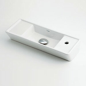 Rakuten - カクダイ 手洗器単品 ベッセル式 角形 水栓取付穴径:φ25 右側1ヶ所 Luju 493-064