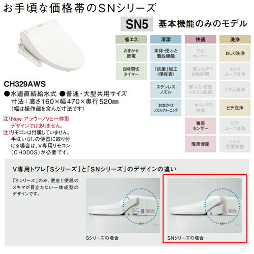 パナソニック タンクレストイレ NewアラウーノV 専用トワレSN5 床:排水芯120/200/3...