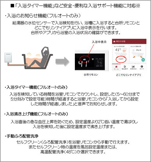 リンナイ ガスふろ給湯器 エコジョーズ 本体のみ 屋外壁掛型 フルオート 20号 シャイニーシルバー RUF-E200FAW 3