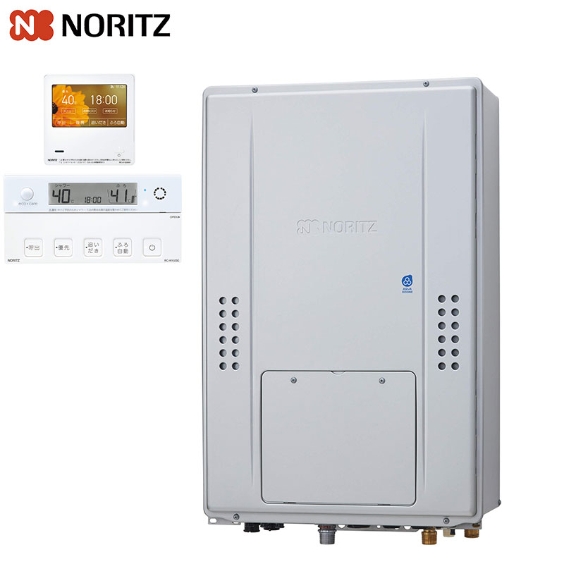 Rakuten - ノーリツ 熱源機 エコジョーズ 浴室・台所リモコンセット 2温度 6P熱動弁内蔵 2-6 暖房能力14.0kW PS扉内設置型 後方排気 延長可能 プレミアム フルオート 24号 都市ガス GTH-C2471PWAW6H-TB-BL 13A+RC-K102EW