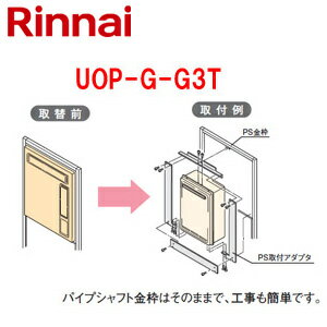 Rakuten - リンナイ 給湯器必要オプション ガスターからリンナイへ取替 PS枠 PS扉内設置型 給湯専用 給湯器部材 UOP-G-G3T