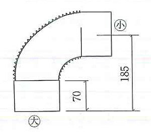 相愛ホーロー株式会社 エビ曲90° 基本標準排気筒 φ100 リベット固定方式 排気部材 基本標準排気筒 エビ曲90° 100φ