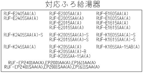 リンナイ アルコーブ扉内アダプタ RUF-EPシリーズ RUF-TEシリーズ RUX-Eシリーズ 給湯器部材 UOP-TAR112