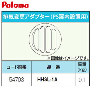 【対応機種】 ・FH-***1ZATL-1 ・FH-***1ZATL-2 # Paloma パロマ 給湯器部材 2022年7月 側方排気カバーパロマHHSL-1A