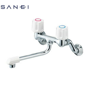 Rakuten - SANEI キッチン用蛇口 壁 2ハンドル混合水栓 スパウト170mm 一般地寒冷地共用 K11D-W