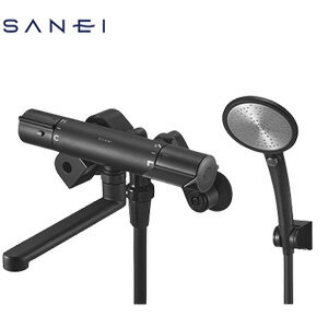 Rakuten - SANEI ●浴室用蛇口 壁 浴槽・洗い場兼用 サーモスタット付シャワーバス混合水栓 手元スイッチ スパウト170mm マットブラック 一般地 SK18CT5-MDP
