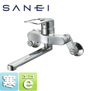 Rakuten - SANEI キッチン用蛇口 壁 シングルレバー混合水栓 エコ位置クリック スパウト190mm 寒冷地 K17CEK-13
