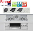 リンナイ 【SALE】ビルトインガスコンロ デリシア 60cm 乾電池 ガラストップ:アローズホワイト ごとく:ステンレス ザ・ココット付属 ココットプレート付...