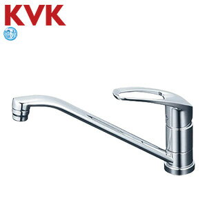 KVK キッチン用蛇口 台 シングルレバー混合水栓 泡沫 スパウト262mm 撥水 一般地 KM5011THS