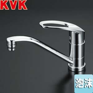 Rakuten - KVK キッチン用蛇口 台 シングルレバー混合水栓 流し台用 泡沫 首長210mmパイプ付 一般地 KM5011TR20