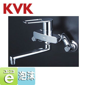 KVK 【SALE】キッチン用蛇口 壁 シングルレバー混合水栓 首長170mm eレバー 泡沫 一般地 MSK110KET