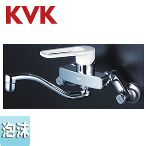 Rakuten - KVK キッチン用蛇口 壁 シングルレバー混合水栓 首長204mm 上向パイプ 泡沫 一般地 MSK110KRU
