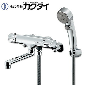 ※逆配管仕様 逆配管は、向かって左側のクランクを水側配管に、右側を湯側配管に接続するようになっております。 通常配管には使用しないで下さい。 【規格・特徴】 ・サーモスタット付混合水栓 ・バスシャワーヘッド付き ・逆配管サーモ仕様 ・逆止弁 ・シャワーヘッド:シャワー/一時止水(完全止水) ・パイプ取付ネジW26山20 ・シャワーホース接続部ネジG1/2 ・シャワーエルボは金属製 ・シャワーホース長さ:1.6m ・一般地 【商品説明】 湯水が逆の配管にそのまま取付できます。 画像2枚目を参照。 シャワーヘッドのボタンで一時止水が出来るタイプ。 KAKUDAI 配管が逆位置カクダイ173-136
