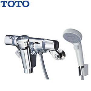 TOTO 浴室用蛇口 壁 洗い場専用 パブリック サーモスタット混合水栓 自閉式 吐水側オートストップ コンフォートウエーブクリックシャワー(樹脂) 一般地 TMF49AY2