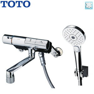 【規格・特徴】 ・壁付サーモスタット混合水栓 ・タッチスイッチタイプ ・ハイカットユニット付 ・洗い場専用 ・スパウト長さ:170mm ・逆流防止弁付き ・シャワー種類:コンフォートウエーブ3モードめっき ・モード:コンフォートウエーブ、アクティブウエーブ、ウォームピラー ・樹脂ホース(シルバー) ・ホース長さ:1.6m ・角度調整式シャワーハンガー　2個 ・寒冷地 ※給水圧が低い場合、吐水量が十分に得られないことがあります。0.07MPa以上の給水圧にて使用してください。 ※めっきのシャワーヘッドはぶつけたり落としたりしないで下さい。めっきの表面が割れてけがをするおそれがあります。 ※メーカー保証は2ヵ年になります。 【商品説明】 タッチスイッチを軽く押すだけでお湯の出し止めが簡単に出来ます。 また、ハイカットユニット搭載でシャワー側の高温(約50度以上)のお湯を出すと 湯量が1〜2L/分程度に絞られますので、誤って熱湯を浴びる心配がありません。 シャワーは手元のボタンで3種類のシャワーを楽しめます。 ・コンフォートウエーブ 「節水」と「適度な刺激感」を両立。 TOTO独自のノズルで大粒の水玉をスイングしながら勢いよく吐水。 スプレーシャワーとミックスし、適度な刺激のある浴び心地で節水を実現します。 ・アクティブウエーブ 爽快な刺激感。 TOTOの独自のノズルで大粒の水玉を勢いよく吐水。 適度な刺激があり爽快な浴び心地です。 ・ウォームピラー お湯に包まれるような新感覚。 柱状のお湯が静かに流れ落ち、体をやさしく温かく包み込みます。 お湯の放熱ロスが少なく、湯船につかるようなリラックス感を演出します。 水栓 2022年12月 コンフォートウェーブ ハイカットユニットTOTOTMN40TY4Z
