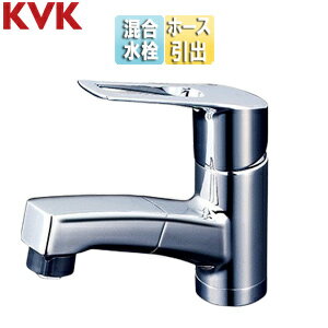Rakuten - KVK 洗面用蛇口 KM8001シリーズ 台 シングルレバー混合水栓 シャワー引出 一般地 KM8001UTFEC