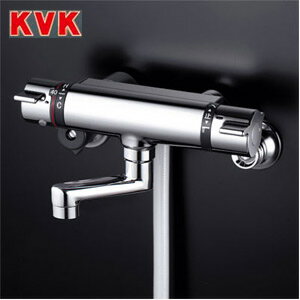 KVK 浴室用蛇口 壁 洗い場専用 KF800Tシリーズ サーモスタット付シャワーバス混合水栓 めっき仕様 一般地 KF800TN