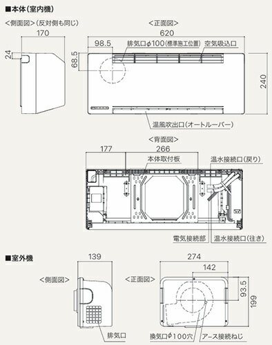 ノーリツ 浴室暖房乾燥機 ドライホット 温水式 壁掛型 1室暖房 1室換気 ミスト 衣...