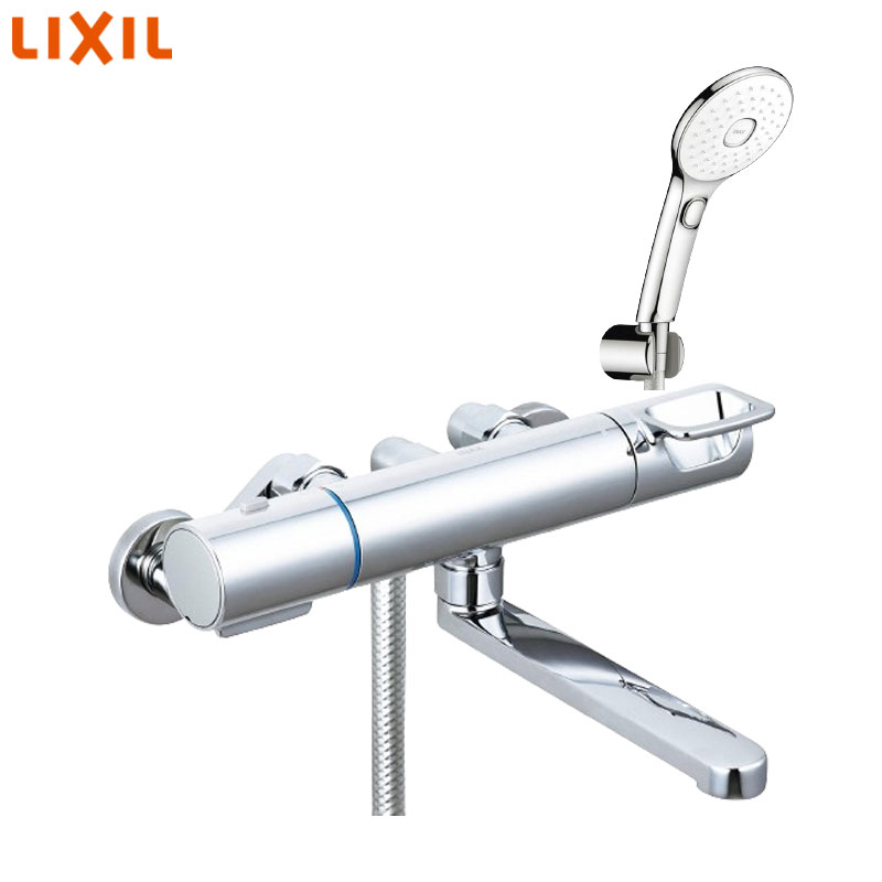 Rakuten - LIXIL 浴室用蛇口 クロマーレS 壁 浴槽・洗い場兼用 サーモスタット付シャワーバス混合水栓 エコアクアPlus スイッチ付 めっき 吐水口170mm 一般地 BF-KA145TSLAM